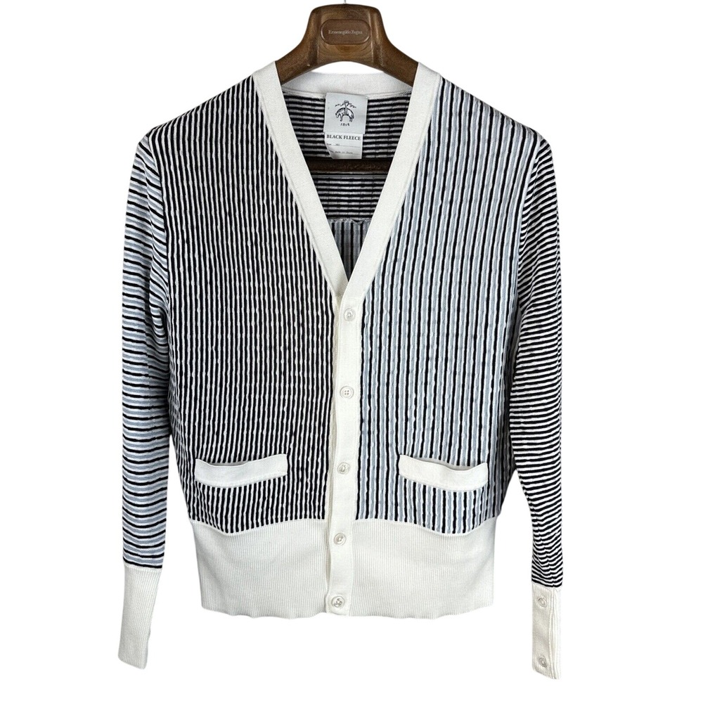 Brooks Brothers Black Fleece Mens Button‎ Cardigan Sweater Size BB2 M Cotton